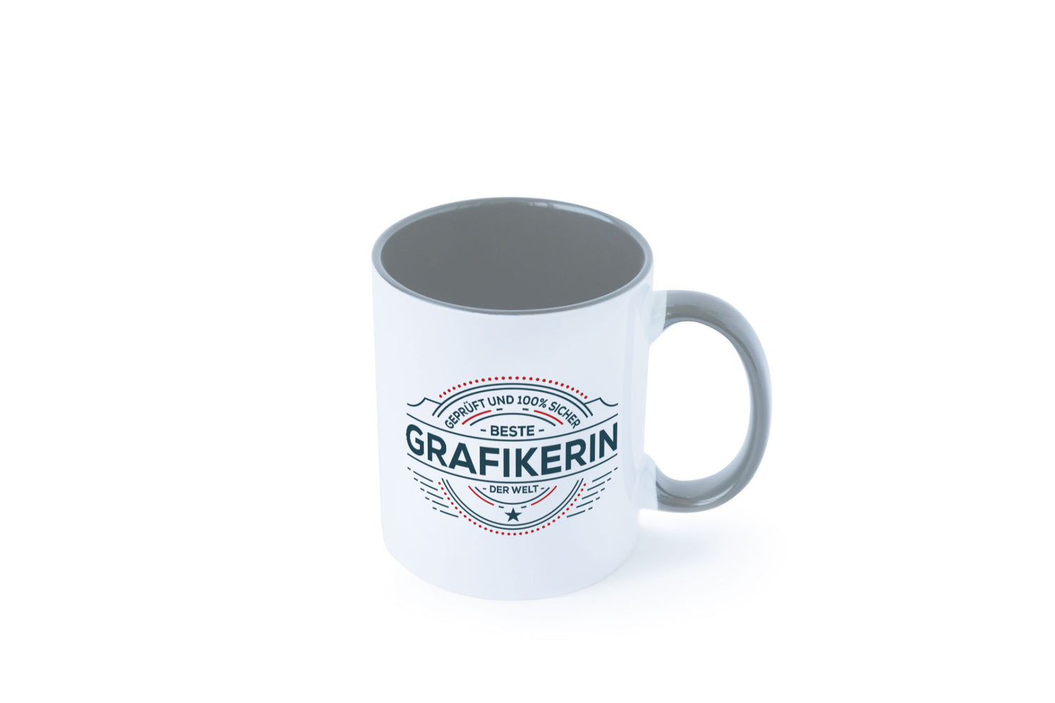 Geprüft und sicher: Grafikerin | Grafik Design Humor Geschenkidee Tasse