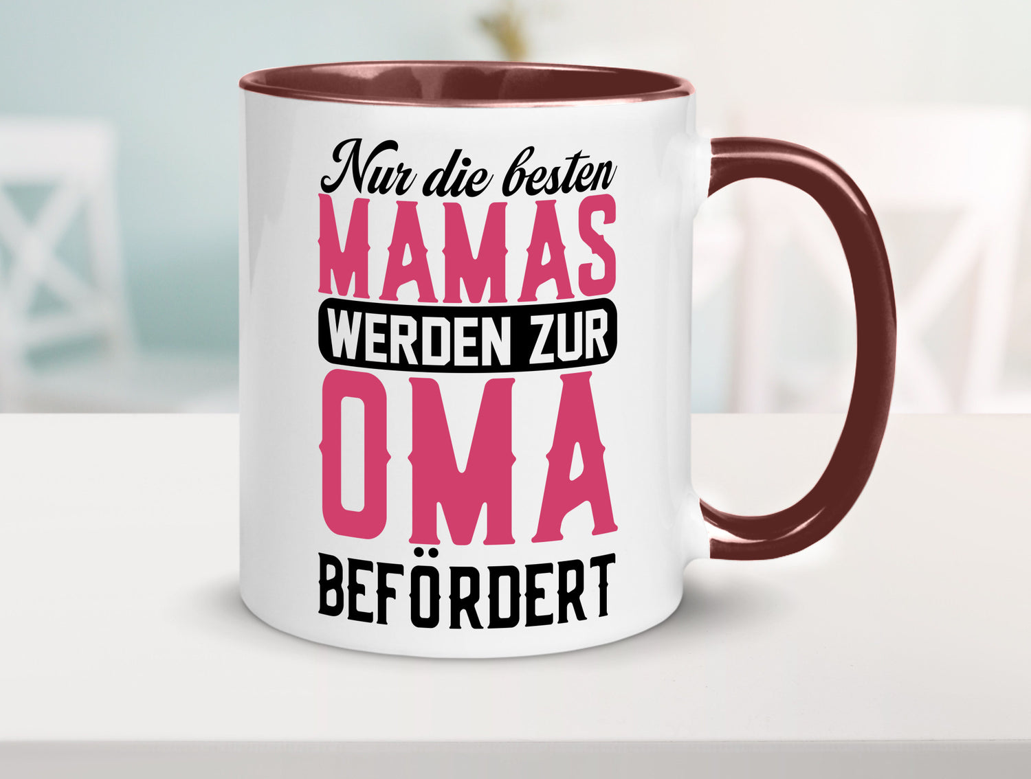 Beste Mama wird zur Oma befördert | Großmutter lustiger Spruch Geschenk Familie