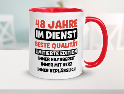 48 Jahre im Dienst | Jubiläum Arbeit v3 Humor Kollegen Büro Geschenkidee Tasse