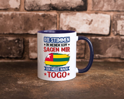 Togo | Urlaub Stimmen in meinem Kopf Traumland Humor Geschenkidee Tasse