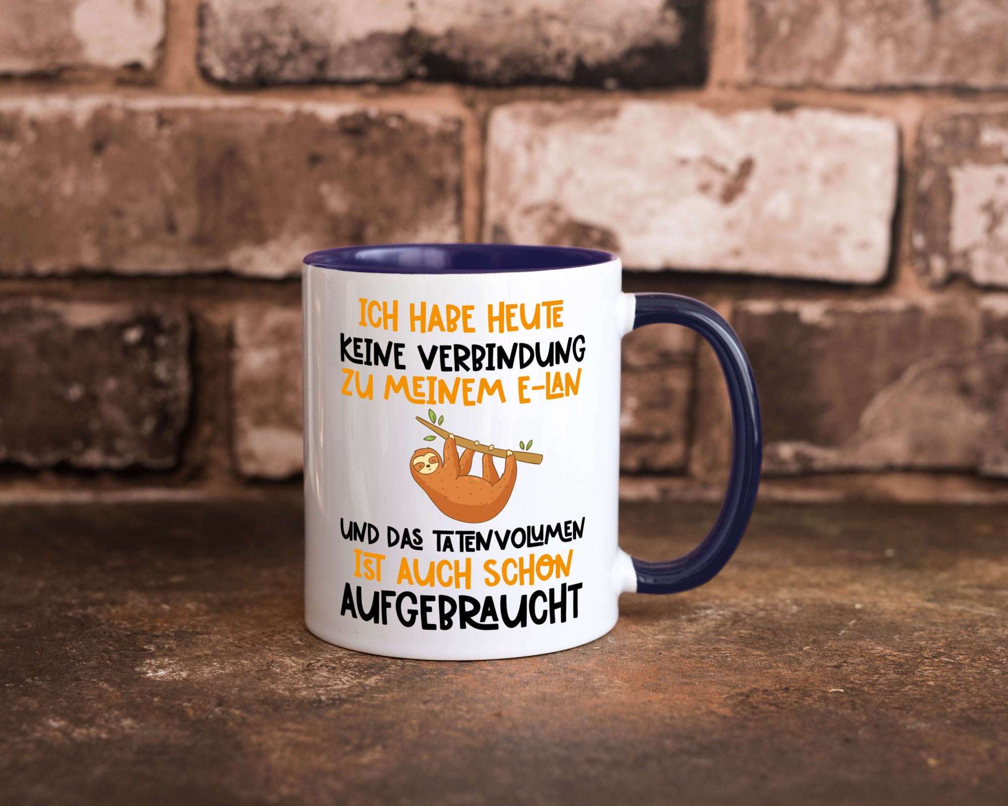 Tatenvolumen aufgebraucht | Spruch Humor Faultier Tierliebhaber Geschenkidee
