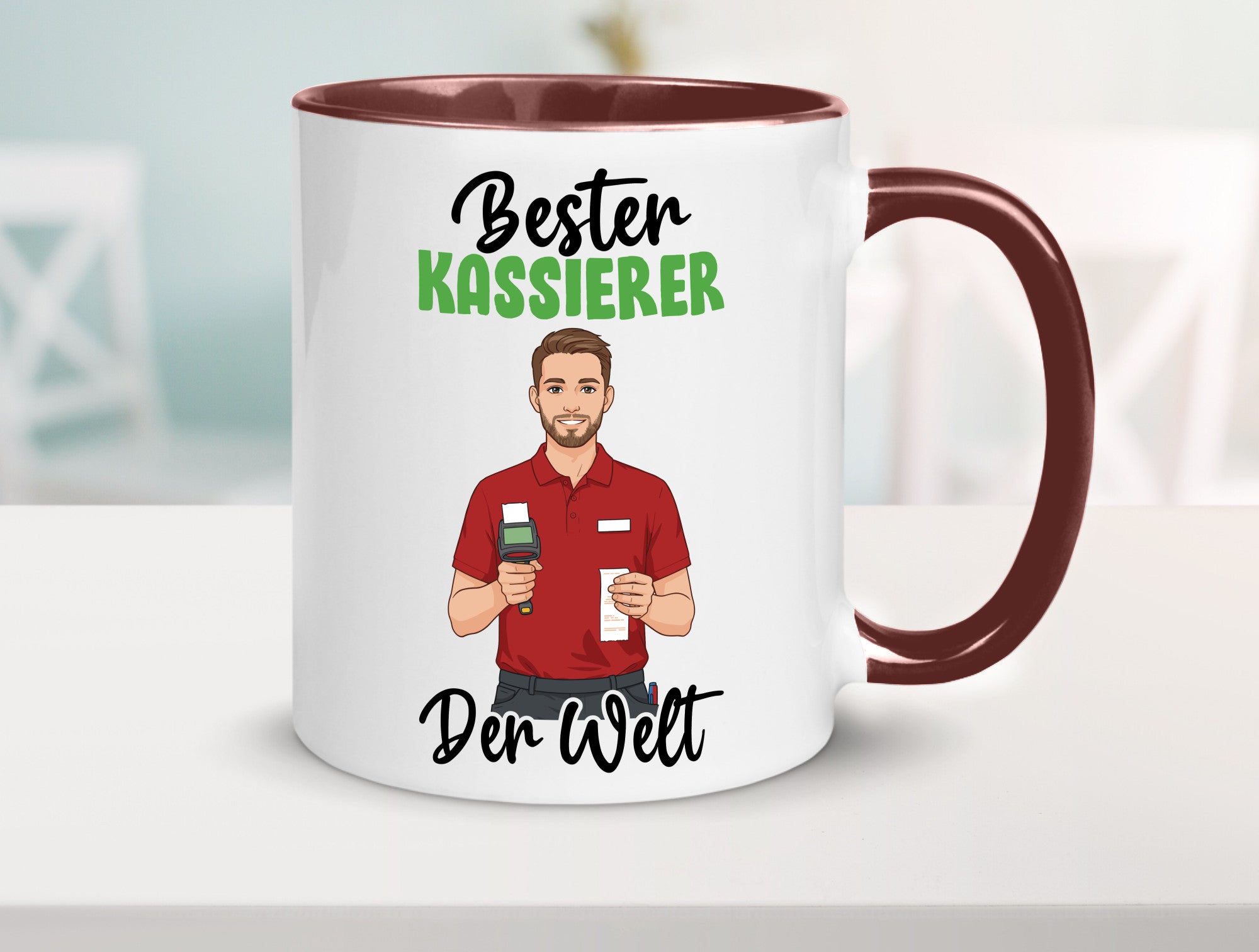 Bester Kassierer v2 Geschenkidee Humor Tasse