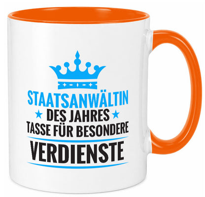 Besonderer Verdienst: Staatsanwältin | Anwältin lustiger Spruch Geschenk Humor