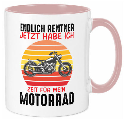 Endlich Renter jetzt habe ich Zeit für mein Motorrad lustig Humor Geschenkidee Tasse