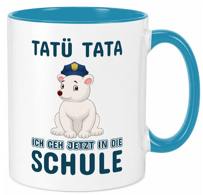 Polizei Eisbär | Tatü Tata Einschulung Tasse Schule lustig Humor Geschenkidee