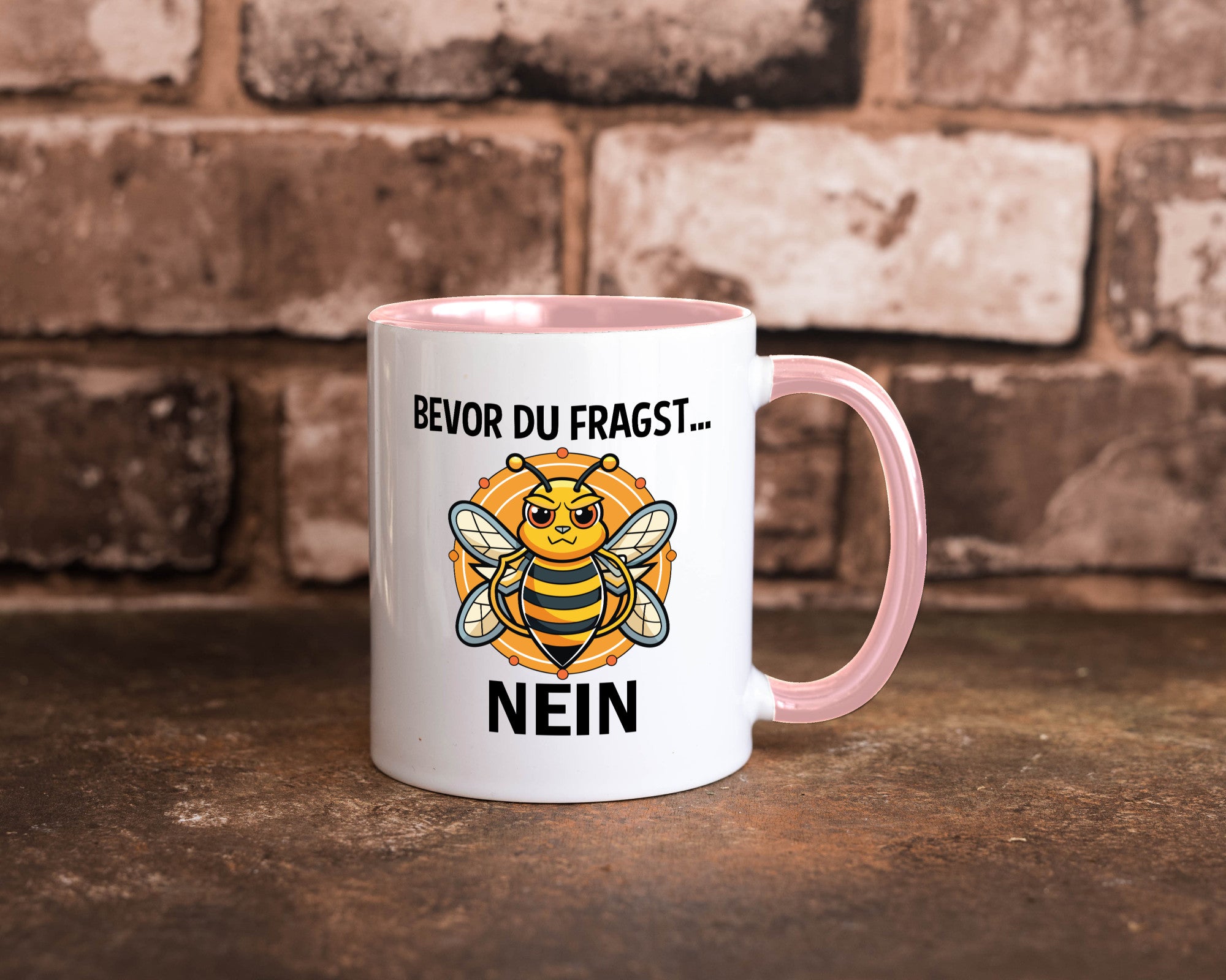 Bevor du fragst... Nein | Hummeln v2 lustig Humor Geschenkidee Geschenk Tasse