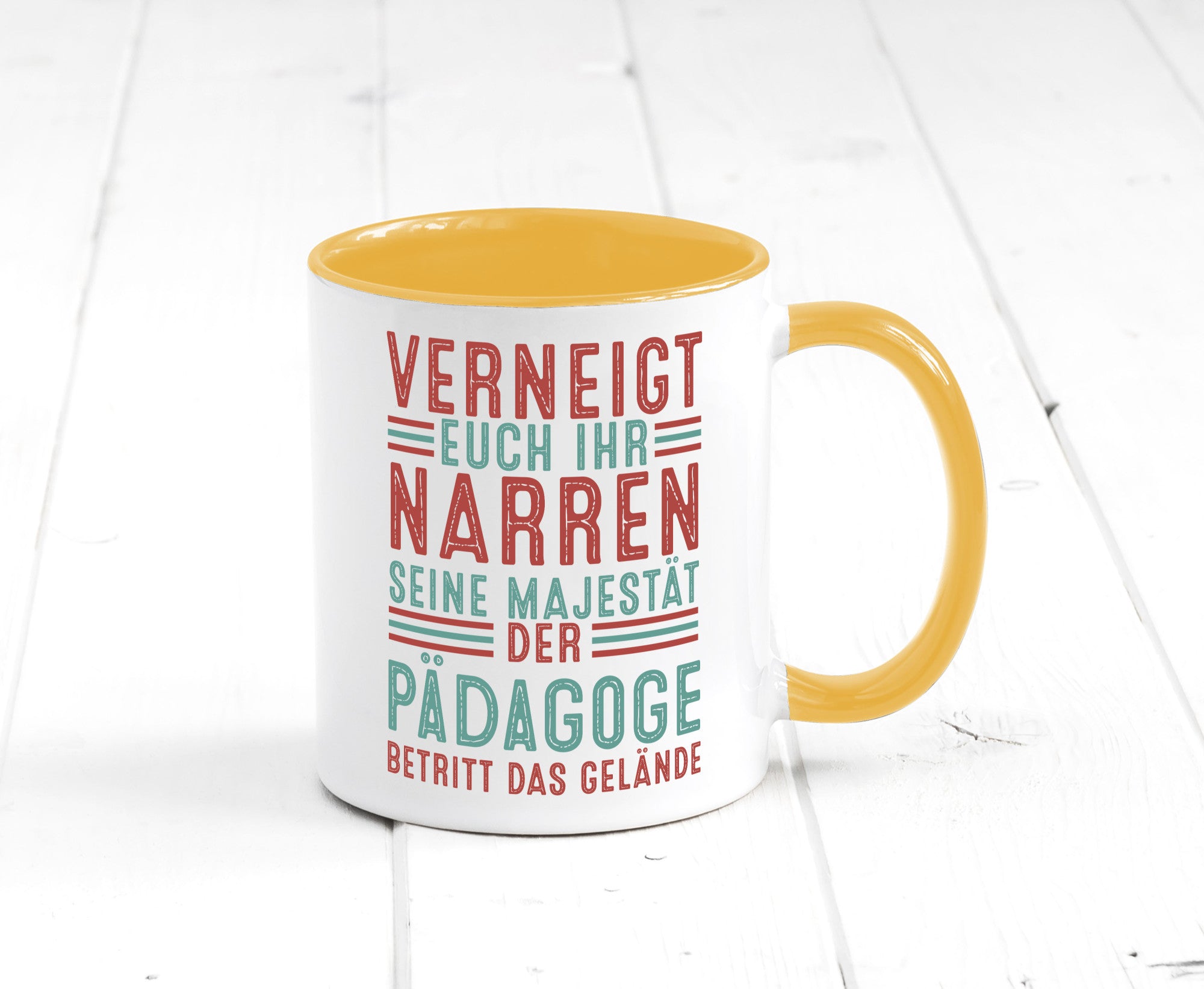 Verneigt euch: Pädagoge | Pädagogik Humor Geschenkidee Tasse