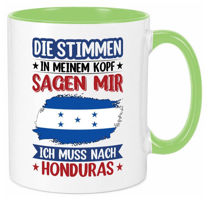Honduras | Urlaub Stimmen in meinem Kopf Traumland Geschenkidee Humor Tasse
