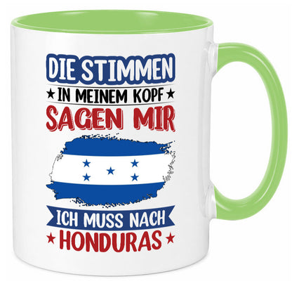 Honduras | Urlaub Stimmen in meinem Kopf Traumland Geschenkidee Humor Tasse