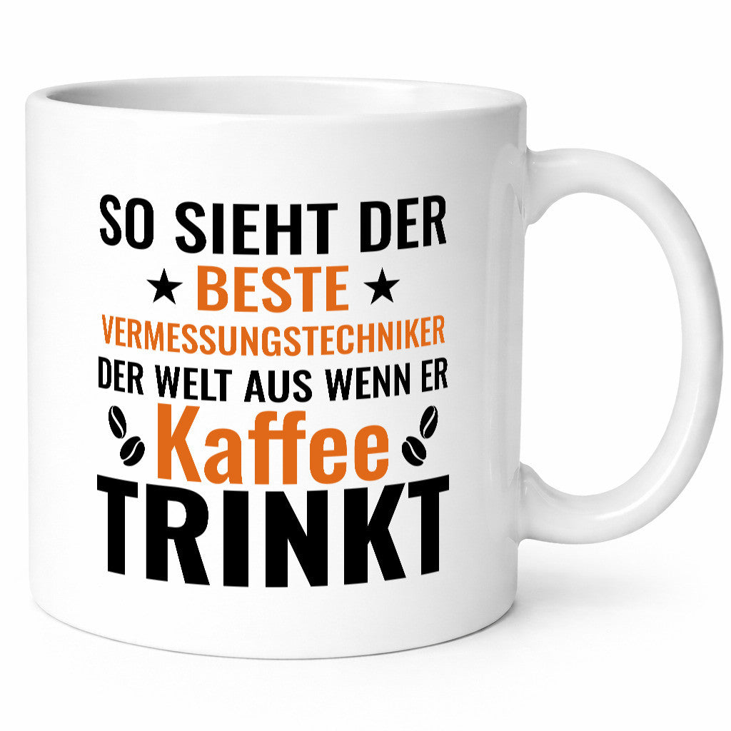 Kaffee trinkt: Vermessungstechniker | Techniker Geschenk Humor Geschenkidee