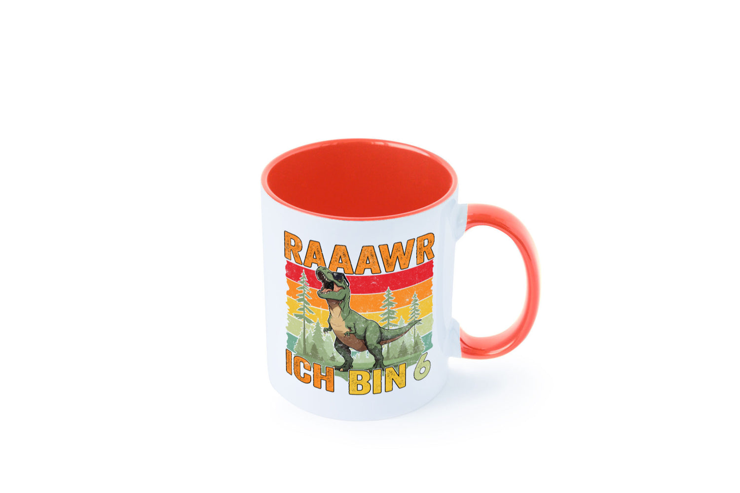 6. Geburtstag | 6 Jahre rarrrr ich bin Dinosaurier Humor Geschenkidee Tasse