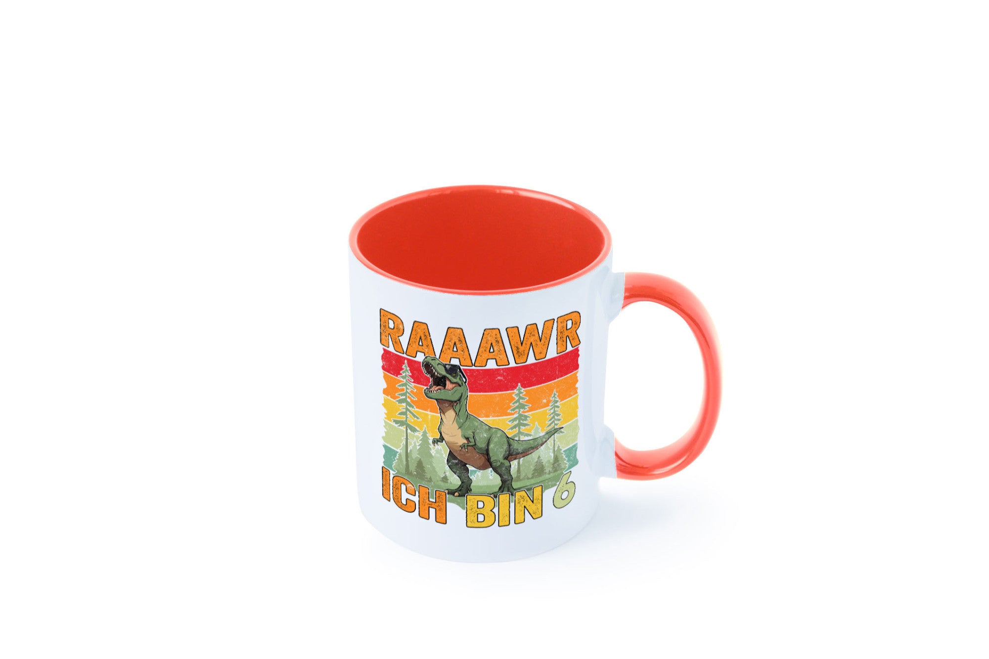 6. Geburtstag | 6 Jahre rarrrr ich bin Dinosaurier Humor Geschenkidee Tasse