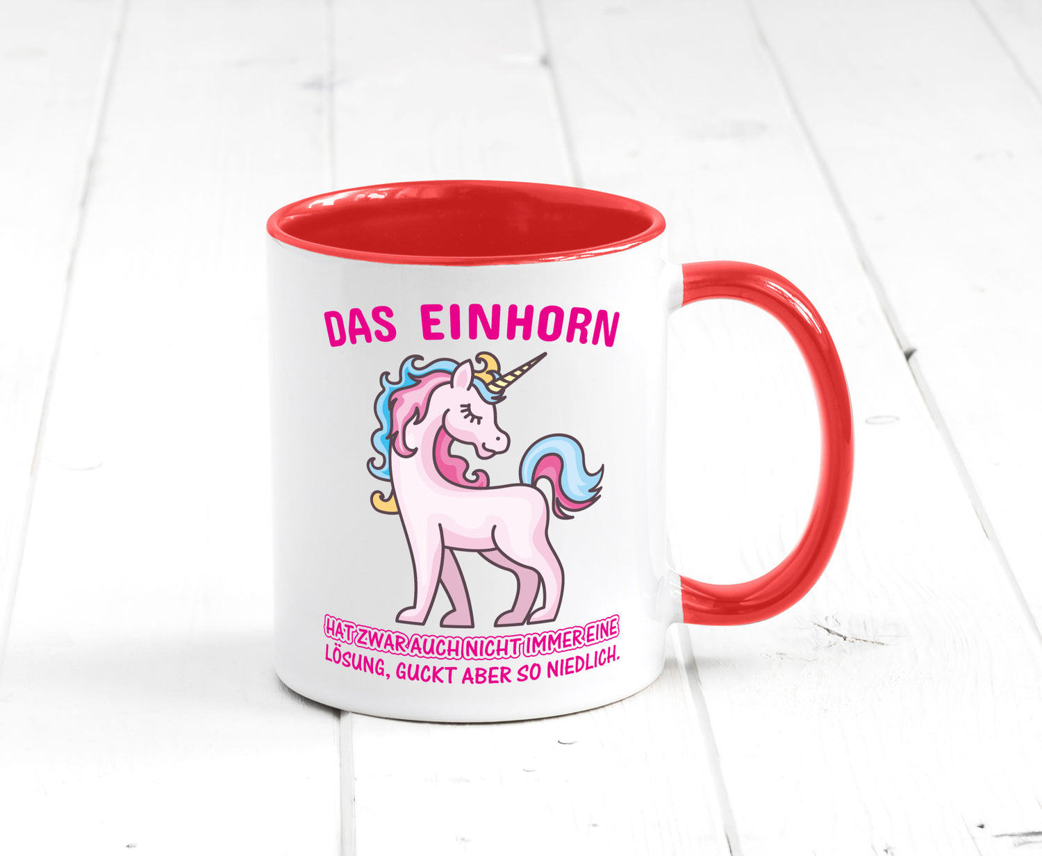 Niedliches Einhorn | lustige Tasse Frauen Mädchen lustiger Spruch Geschenk