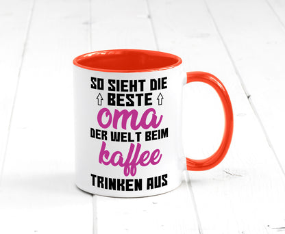 Beste Oma der Welt | Großmutter Tasse lustiger Spruch Geschenk Familie