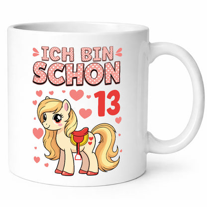 13. Geburtstag | 13 Jahre Mädchen Reiten Pony lustiger Spruch Geschenk