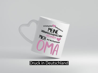 Oma Tasse | Lieblingsmenschen Großmutter Herzen lustiger Spruch Geschenk