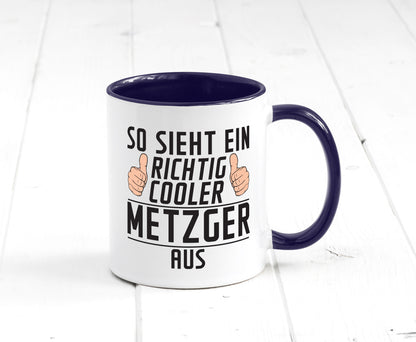 Richtig Cooler Metzger | Fleischer Metzgerei Geschenk Humor Geschenkidee Tasse