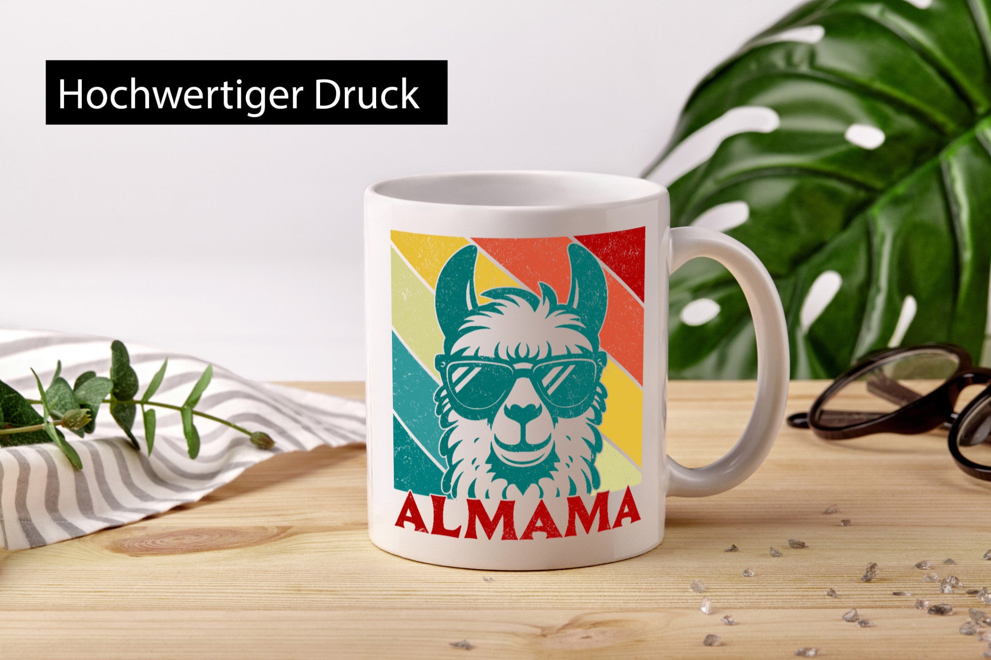 Almama | Lama Mutter Muttertag lustig Familie Geschenkidee Geschenk Tasse