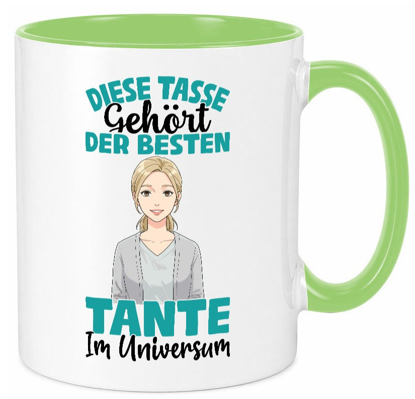 Im Universum: Tante | Nichte Schwester Familie lustig Geschenkidee Geschenk Tasse