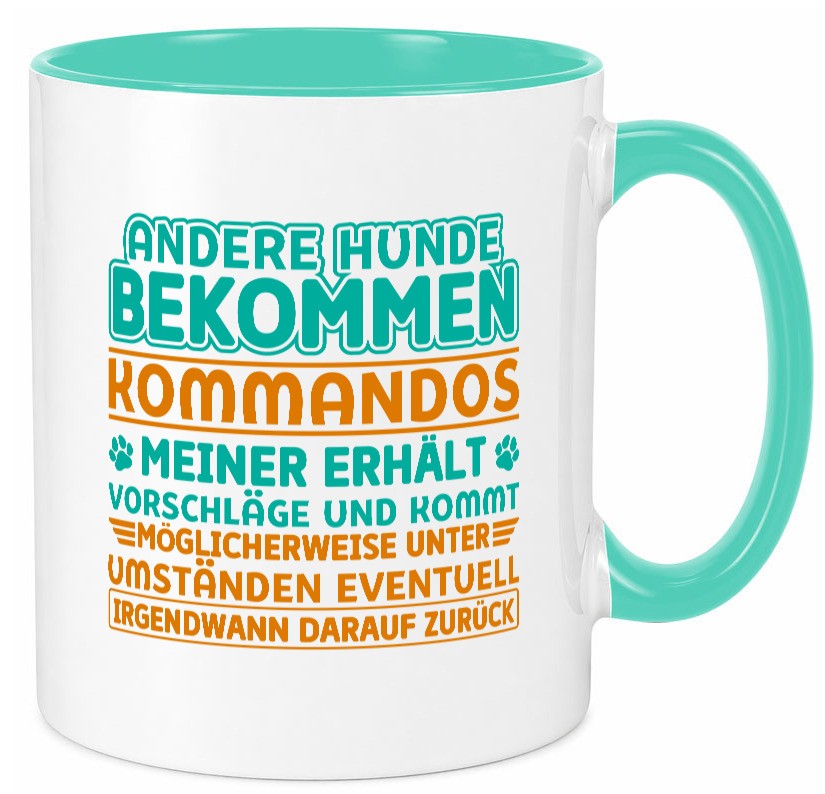 Hunde Training | Hundebesitzer Tasse Hundekommando vl10 Geschenk Tierliebhaber