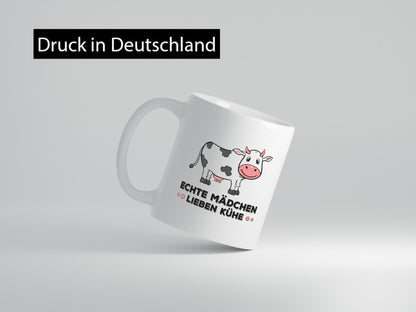 Echte mädchen lieben Kühe | Farm Farmer Bauer lustiger Spruch Geschenk Humor