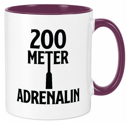 200 Meter Adrenalin v2 lustig Humor Geschenkidee Geschenk Tasse