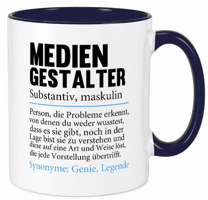 Mediengestalter | Beruf Medien Humor v2 Arbeit Kollegen Büro Geschenkidee Tasse