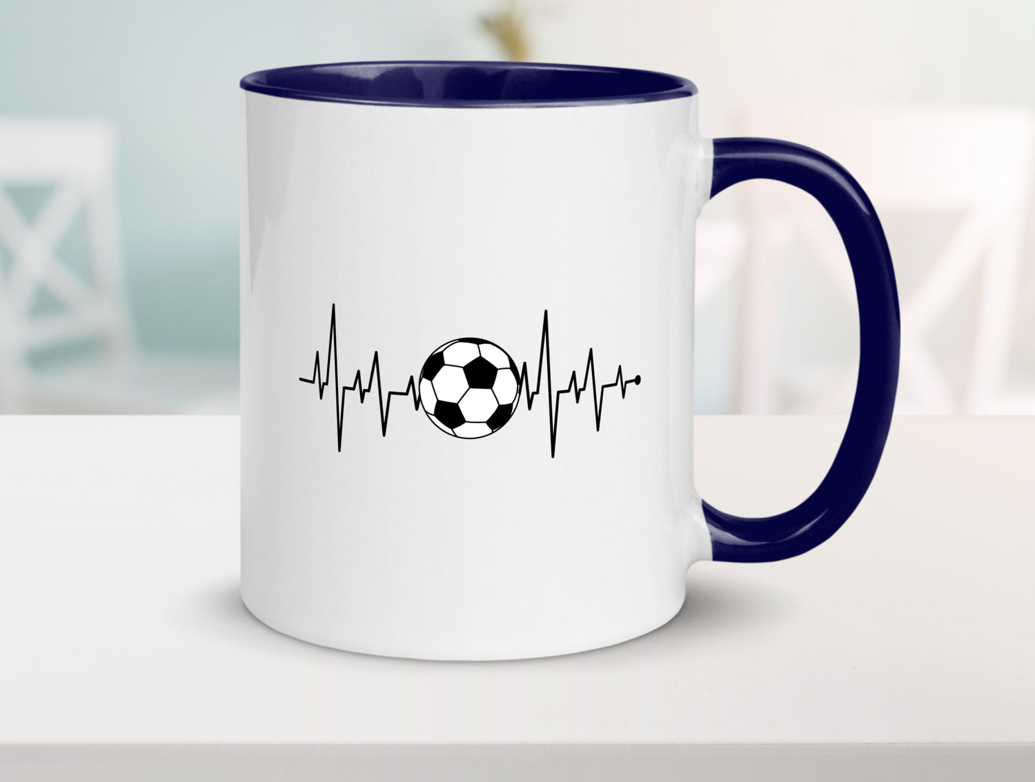 Fußball Herzschlag | Fussballer Verein Sport Team Geschenk Humor Geschenkidee