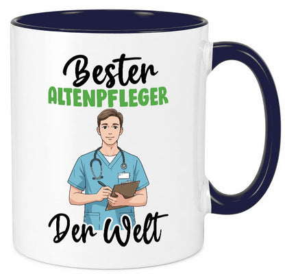 Bester Altenpfleger | Pflegepersonal lustiger Spruch Geschenk Humor Tasse
