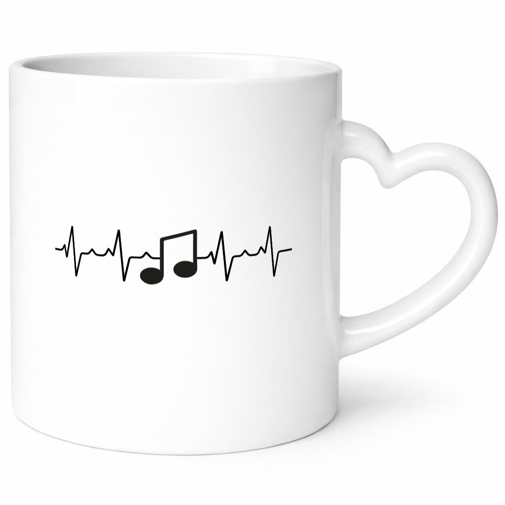 Musiknote Herzschlag | Motiv Note Musik Musiker Humor Geschenkidee Tasse