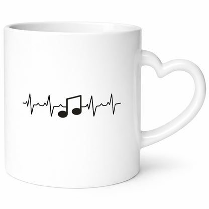 Musiknote Herzschlag | Motiv Note Musik Musiker Humor Geschenkidee Tasse