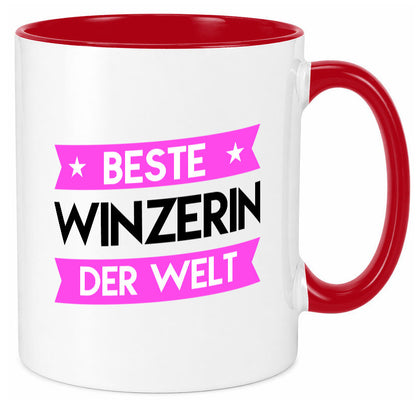 Beste Winzerin | Weinbauer Wein Geschenk Humor Geschenkidee lustiger Spruch Tasse