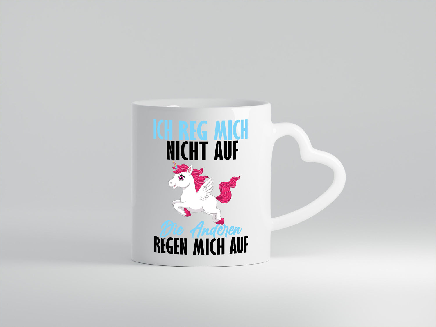 Ich reg mich nicht auf lustiger Spruch Geschenk Humor Geschenkidee Tasse