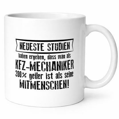 Neuste Studien: KFZ-Mechaniker | Werkstatt Mechaniker Geschenkidee Humor Tasse
