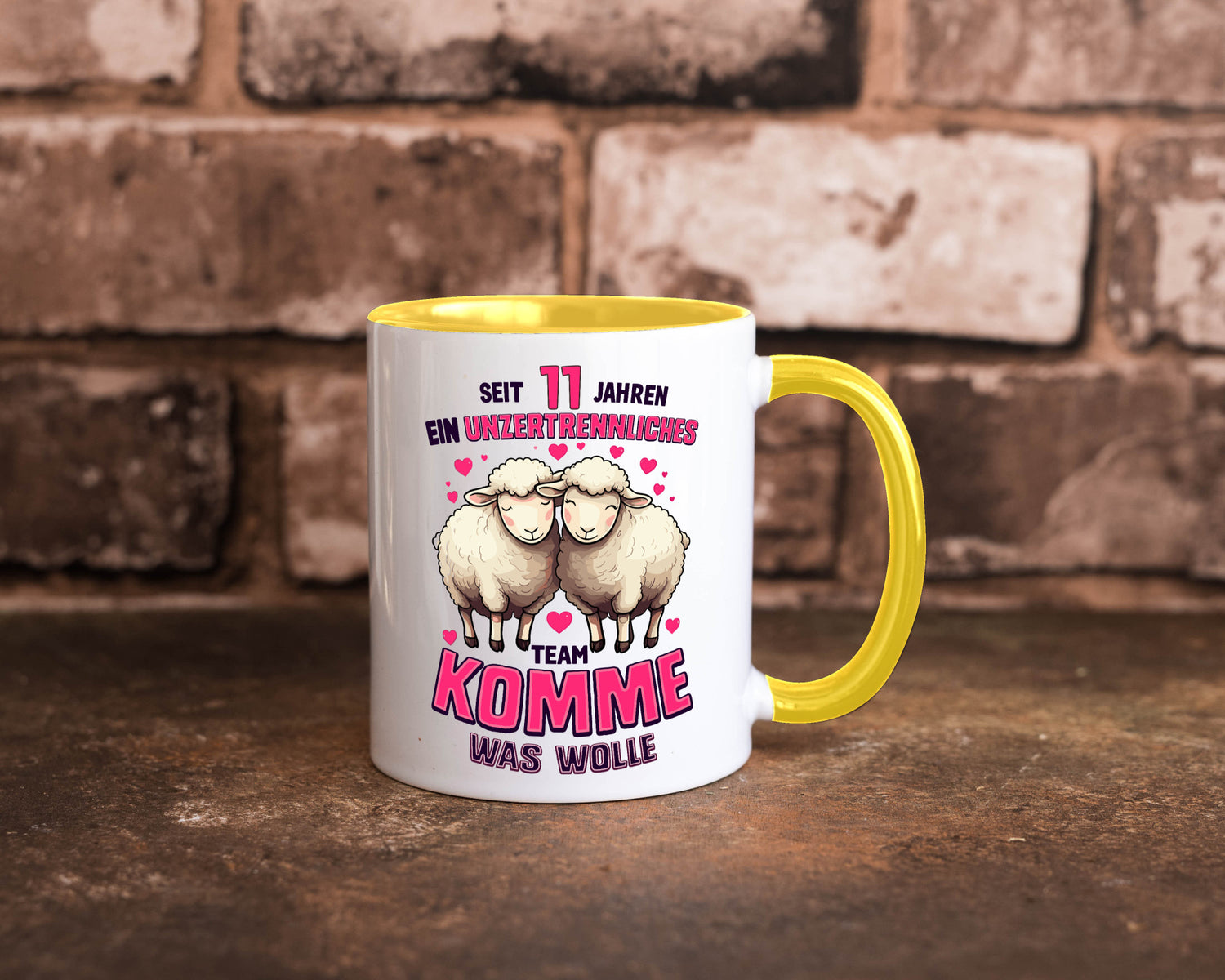 11 Jahre Verheiratet | ein Team Ehepaar v2 Humor Geschenkidee Tasse