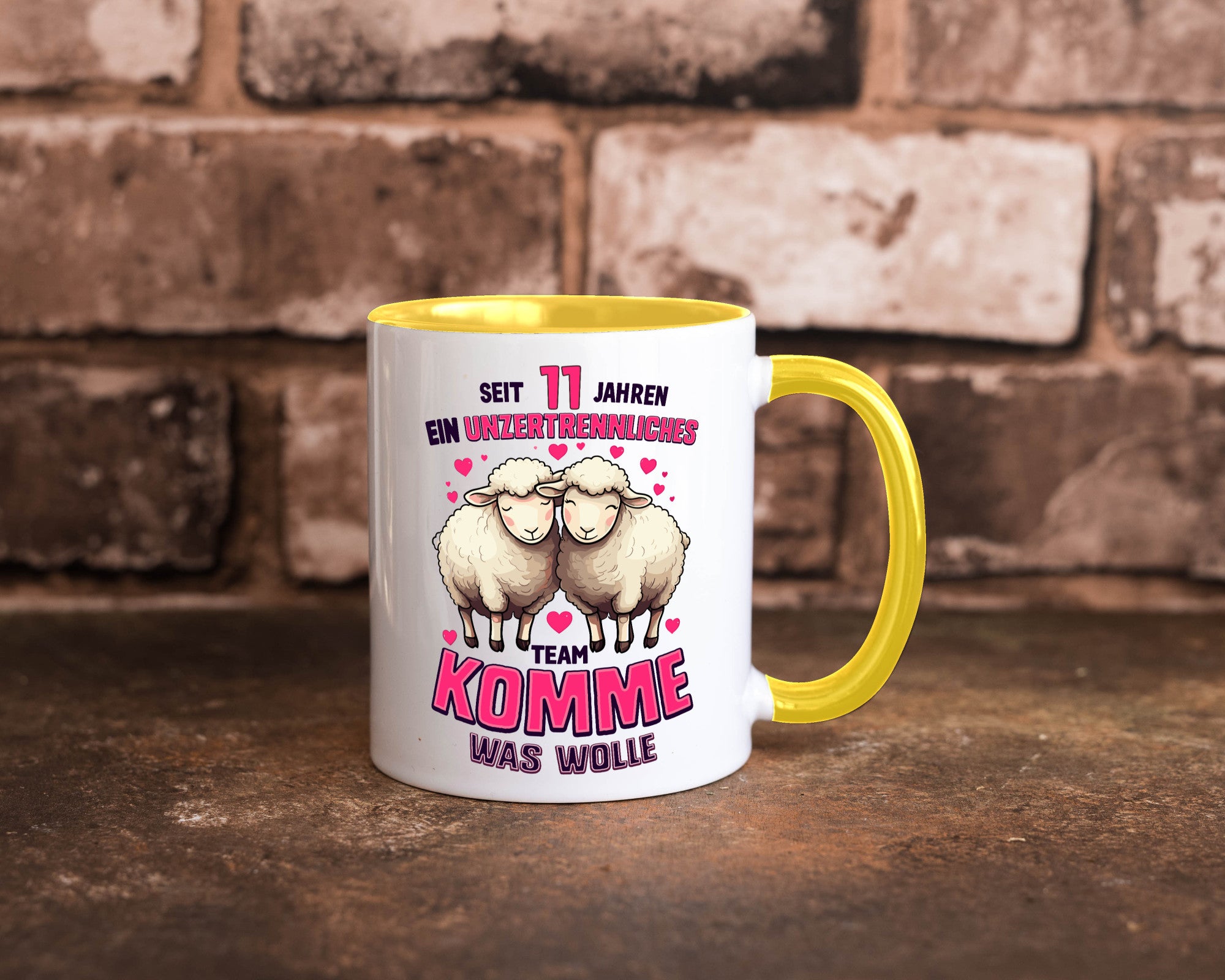 11 Jahre Verheiratet | ein Team Ehepaar v2 Humor Geschenkidee Tasse