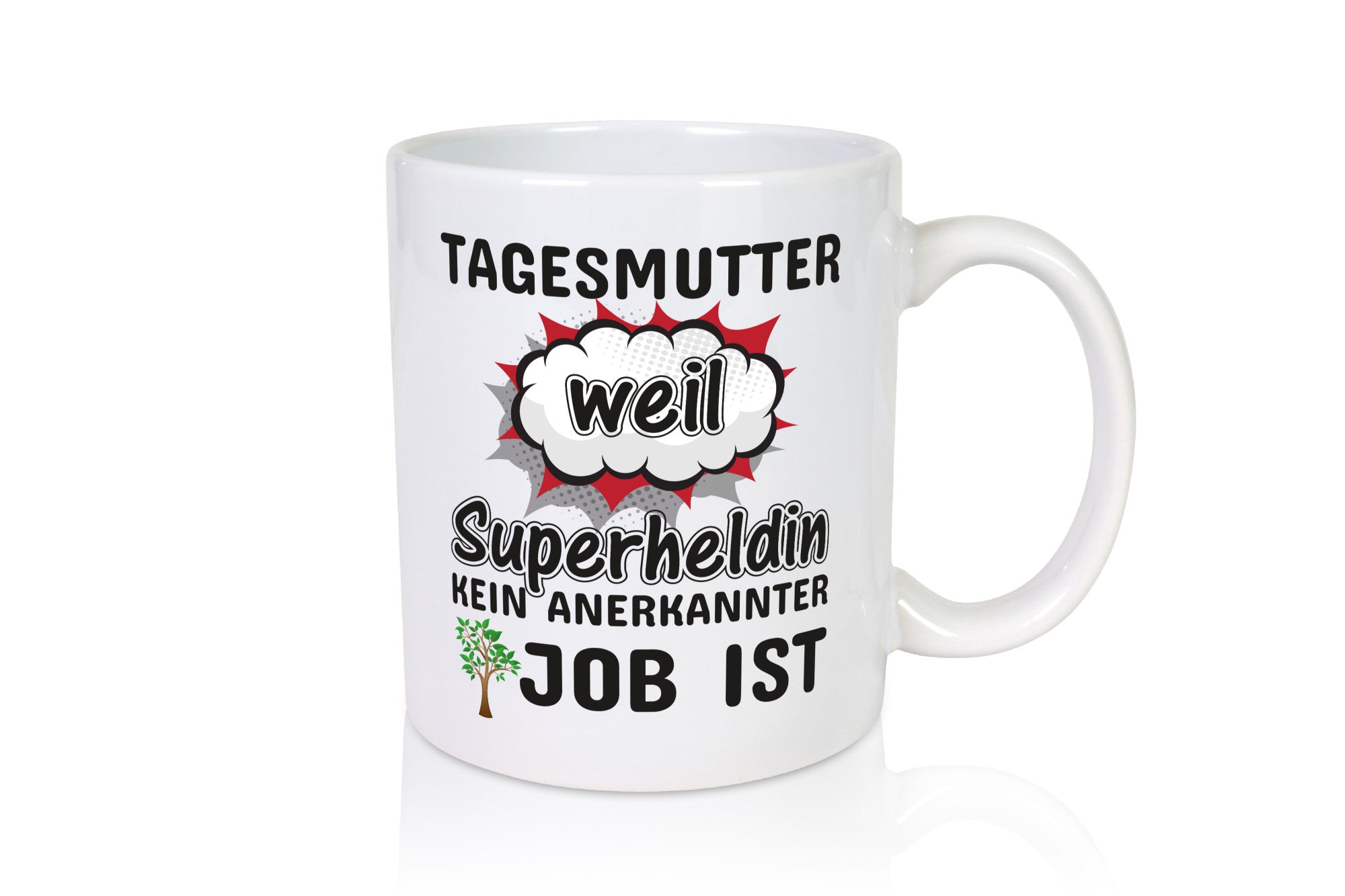 Tagesmutter Superheldin | Beruf Tasse Kinderzeichnung Geschenkidee Familie Humor
