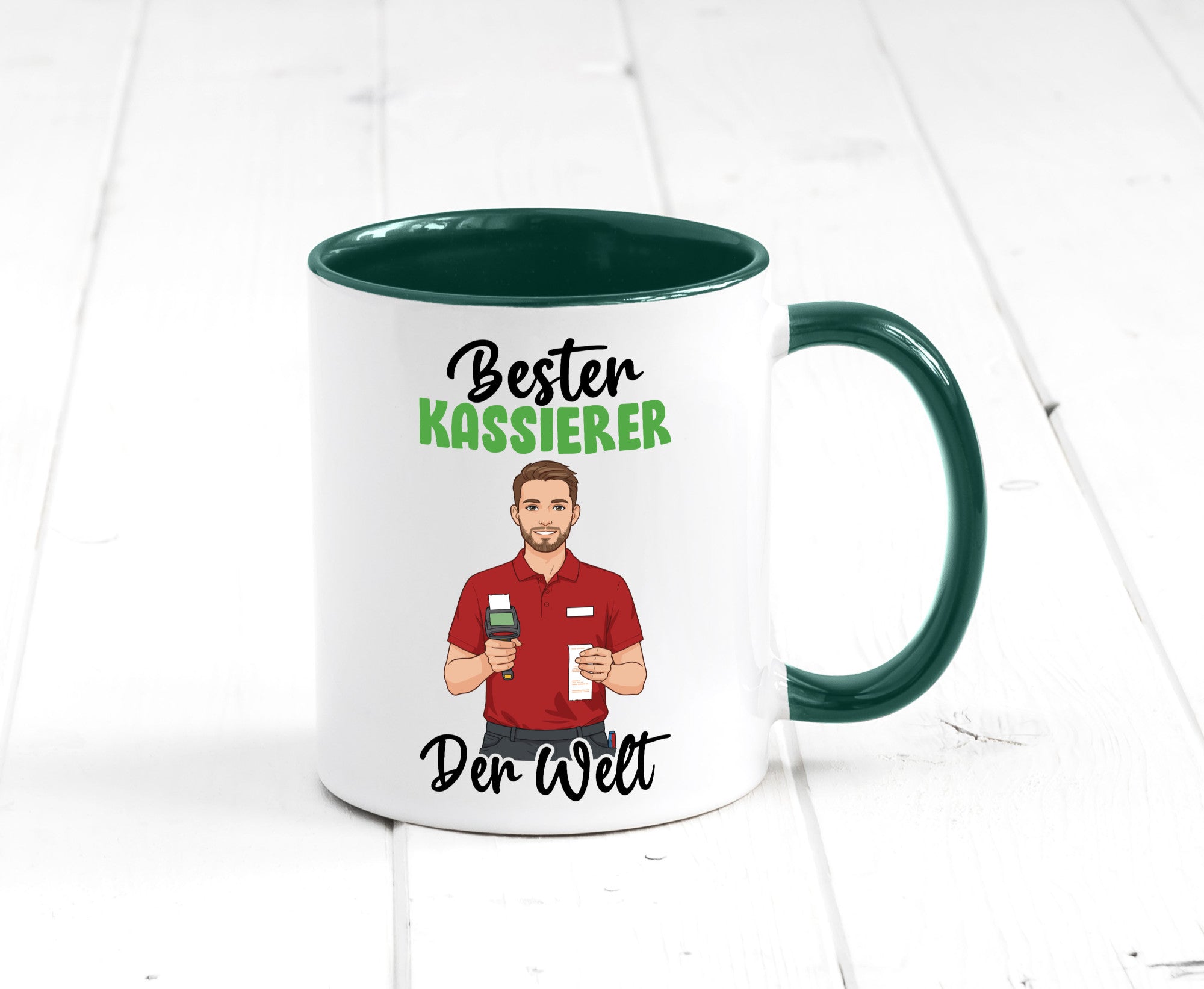 Bester Kassierer v2 Geschenkidee Humor Tasse