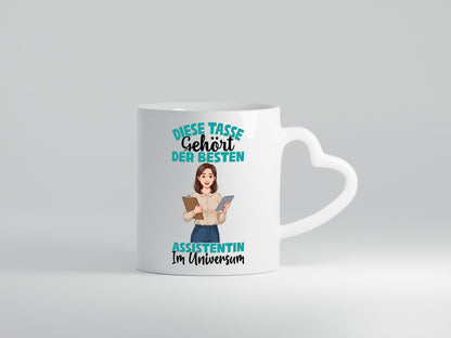 Im Universum: Assistentin | Assistenz Hilfskraft Geschenkidee Humor Tasse