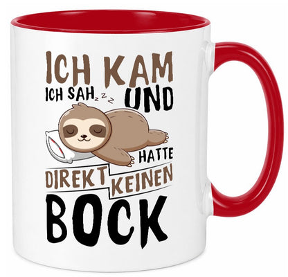 Ich hatte keinen Bock | Faultier Büro Arbeit Geschenk Kollegen lustiger Spruch Tasse