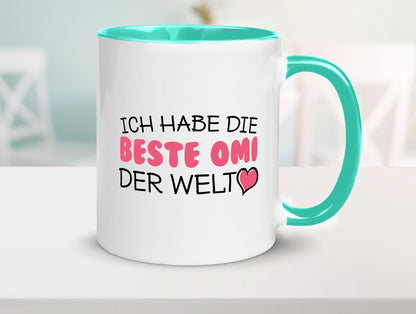 Beste Omi der Welt | Oma Tasse Geburtstag Muttertag lustig Familie Geschenkidee