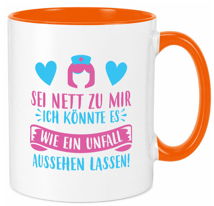 Sei nett, könnte wie ein Unfall aussehen | Kopf lustiger Spruch Geschenk Humor