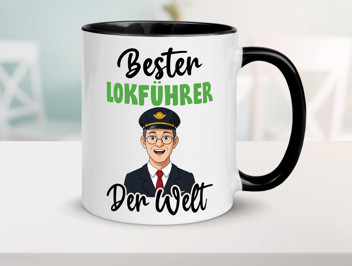 Bester Lokführer | Zug Beruf v2 Geschenkidee Arbeit Kollegen Büro Humor Tasse