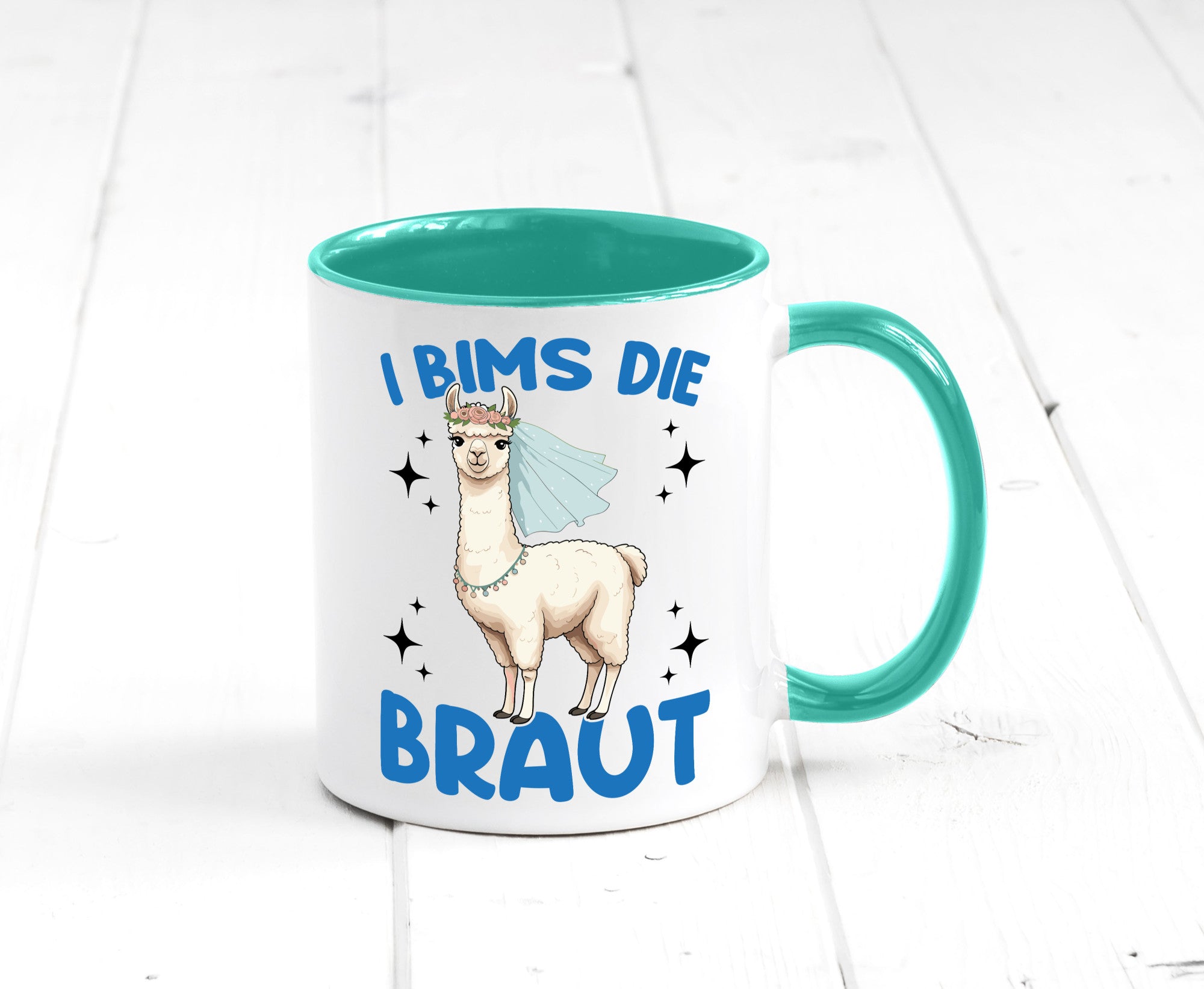 I Bims die Braut | Lama JGA Hochzeit lustig Humor Geschenkidee Geschenk Tasse