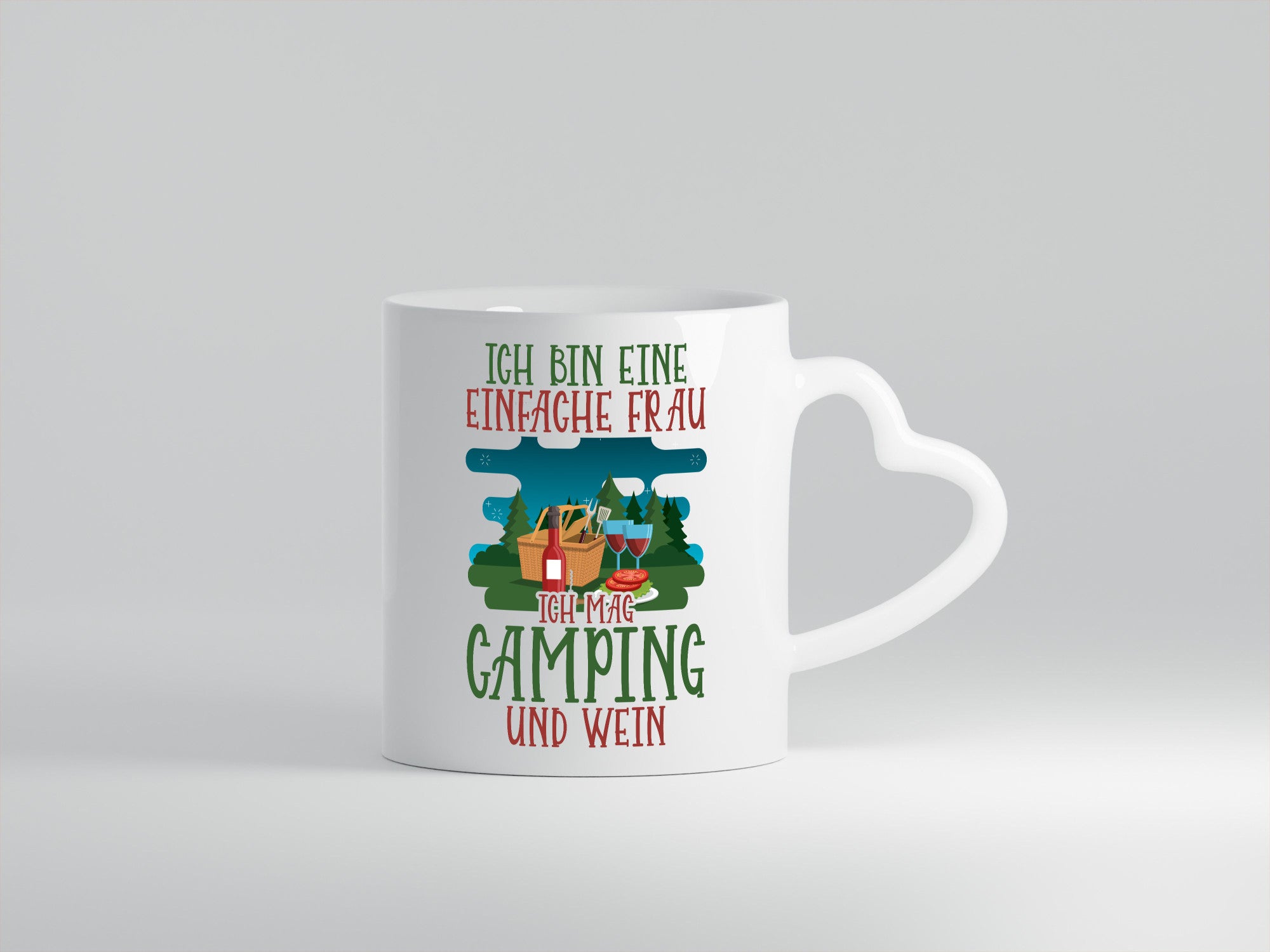 Einfache Frau Camping und Wein | v2 Geschenk Humor Geschenkidee lustiger Spruch