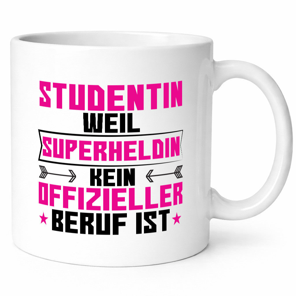 Superheldin Studentin | Uni Studium Universität Humor Geschenkidee Tasse