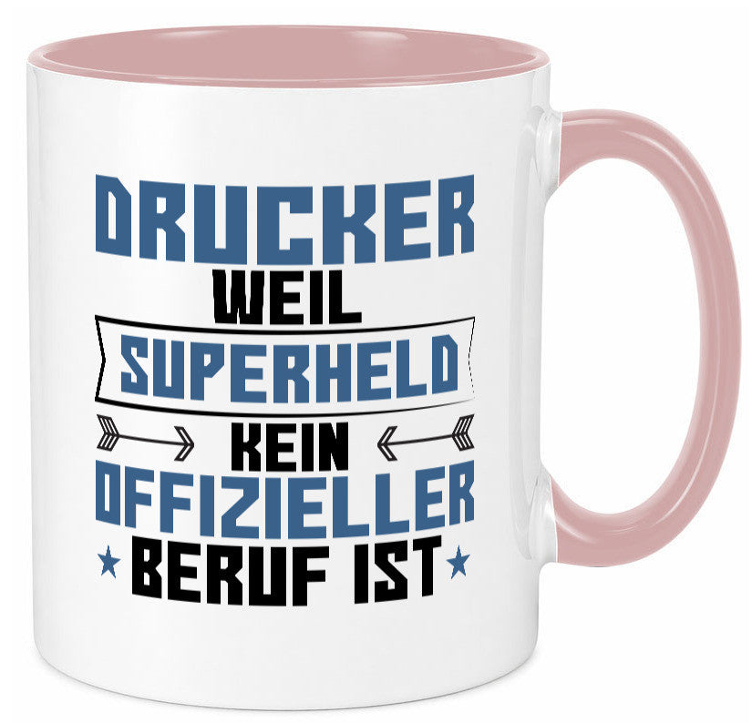 Superheld Drucker | Druckerei Print Medien Humor Geschenkidee Tasse