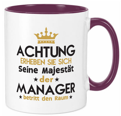 Seine Majestät Manager | Management Geschenk Humor Geschenkidee lustiger Spruch Tasse