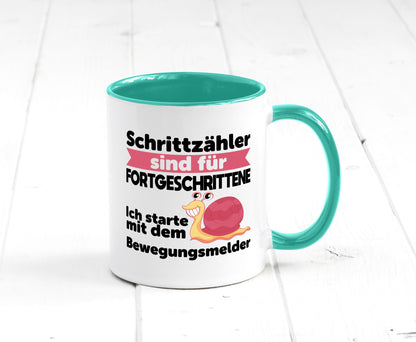 Schrittzähler Fortgeschrittene, Bewegungsmelder | Schnecke Geschenk Humor