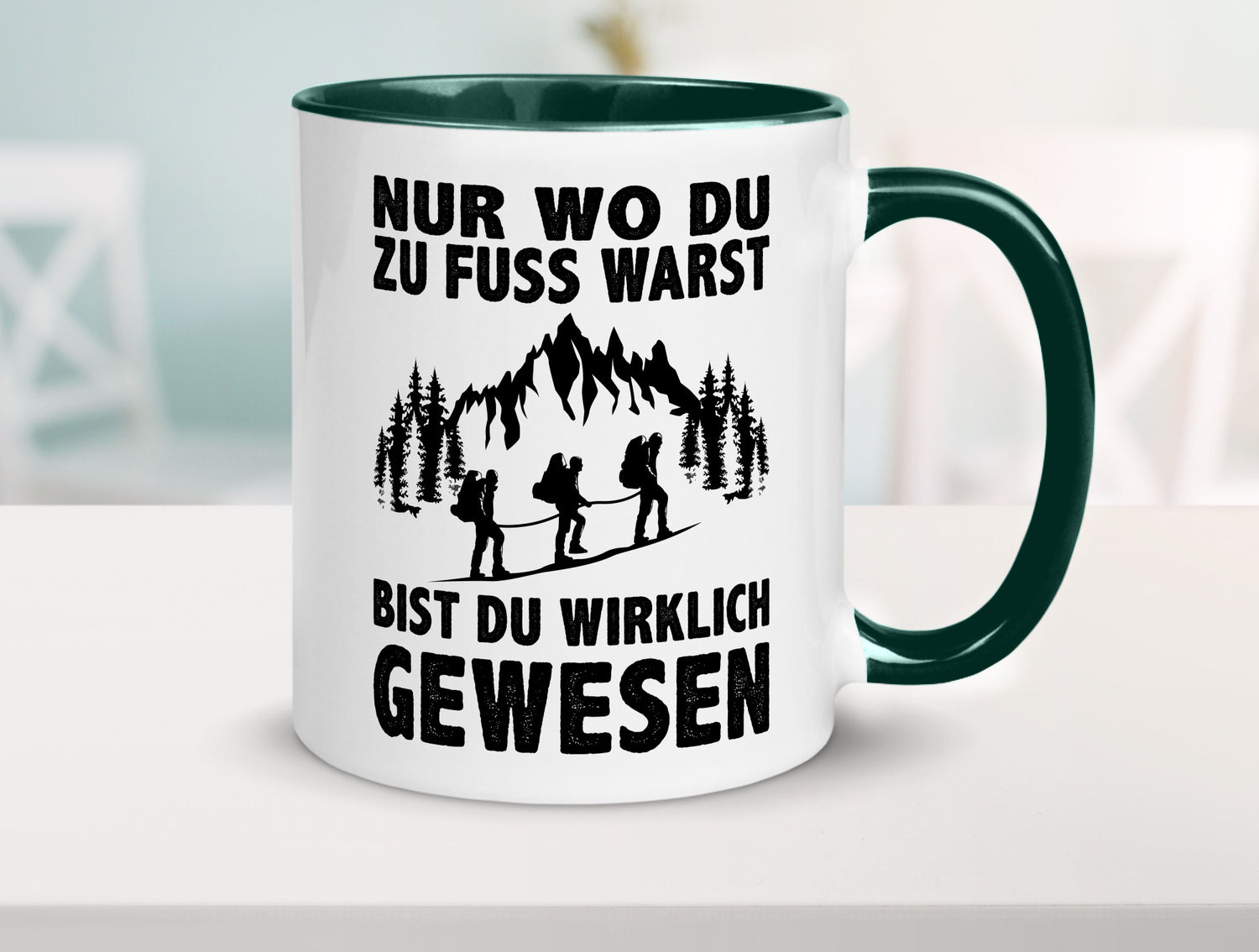 Wo du zu Fuss warst, bist gewesen | Wanderer Berge lustiger Spruch Geschenk